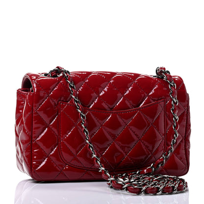 Chanel Patent Calfskin Quilted Mini Rectangular Flap Red 2 of 4