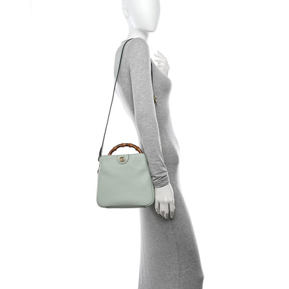 Gucci Softy Wonka Textured Dollar Calfskin Small Diana Shoulder Bag Pale Green 3 of 11