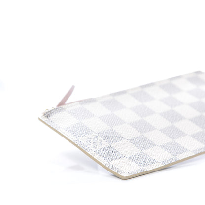 Louis Vuitton Damier Azur Felicie Chain Wallet Zippered Insert Rose Ballerine 7 of 8
