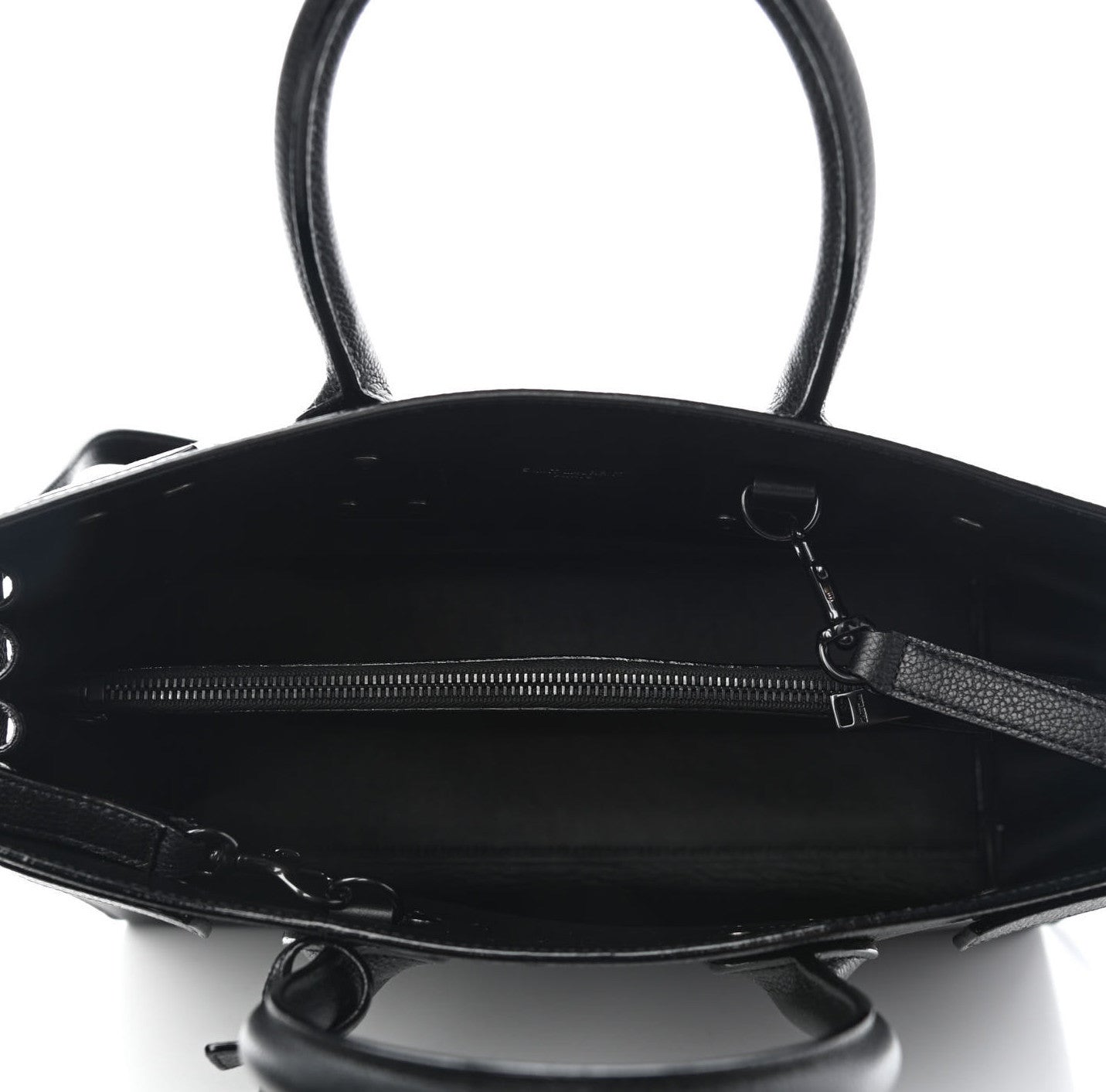 Grained Calfskin Small Sac De Jour Black