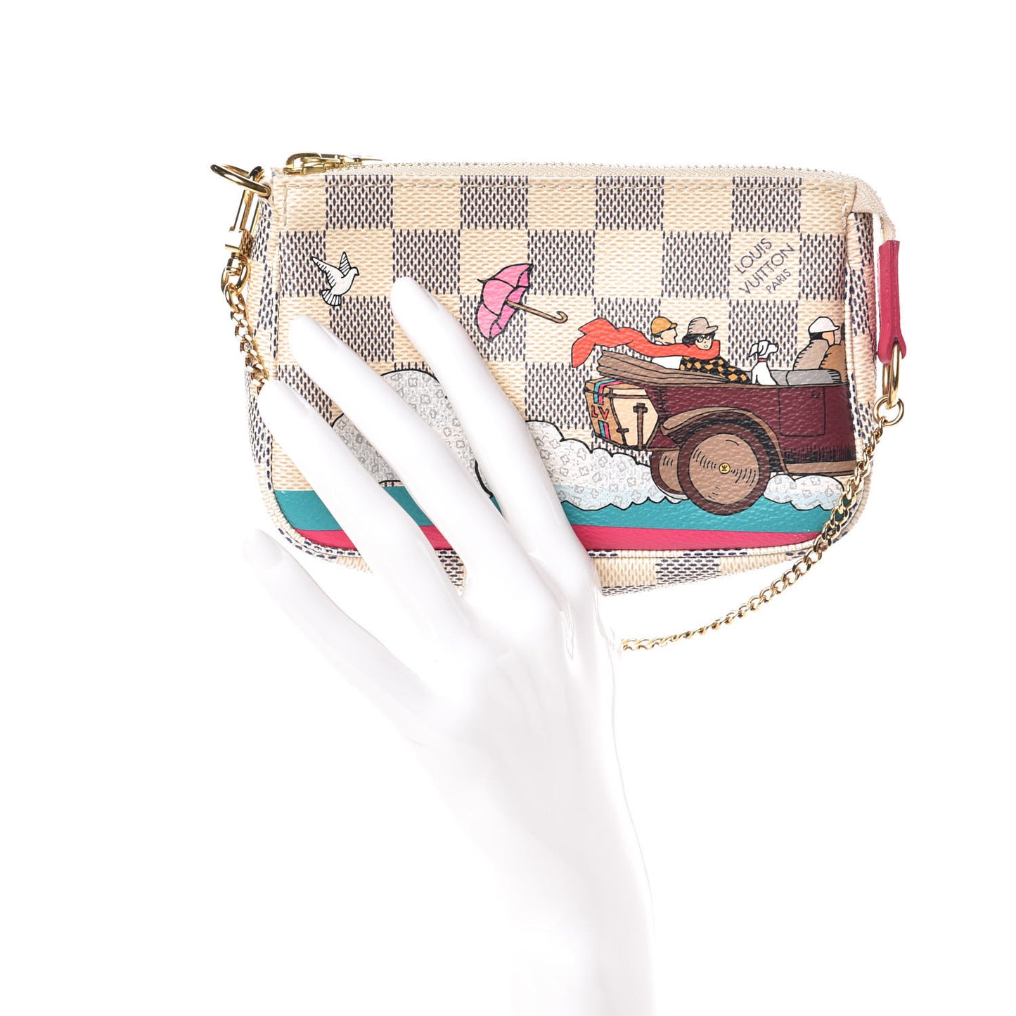Damier Azur 2015 Christmas Animation Mini Pochette Accessories