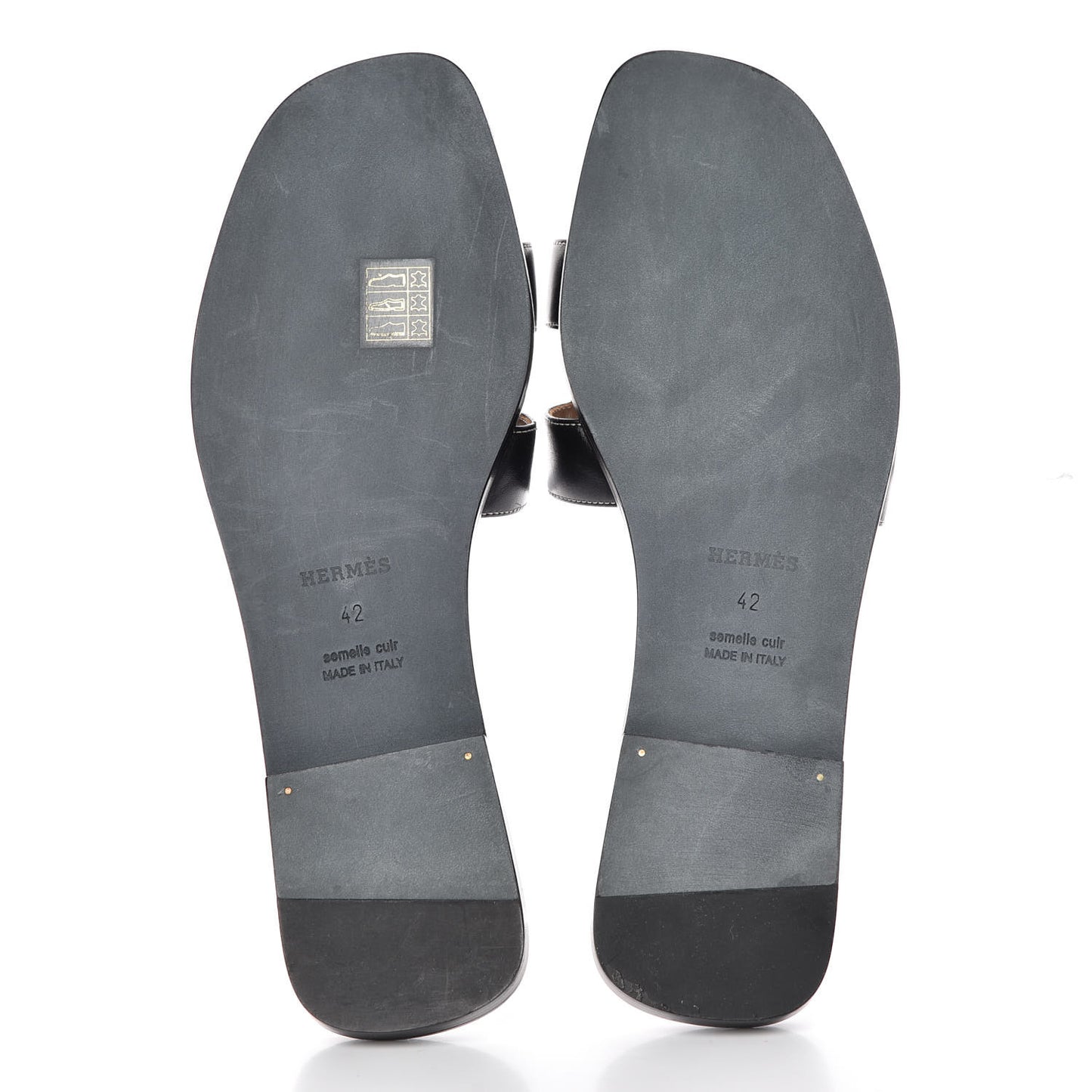 Box Calfskin Oran Sandals 42 Black