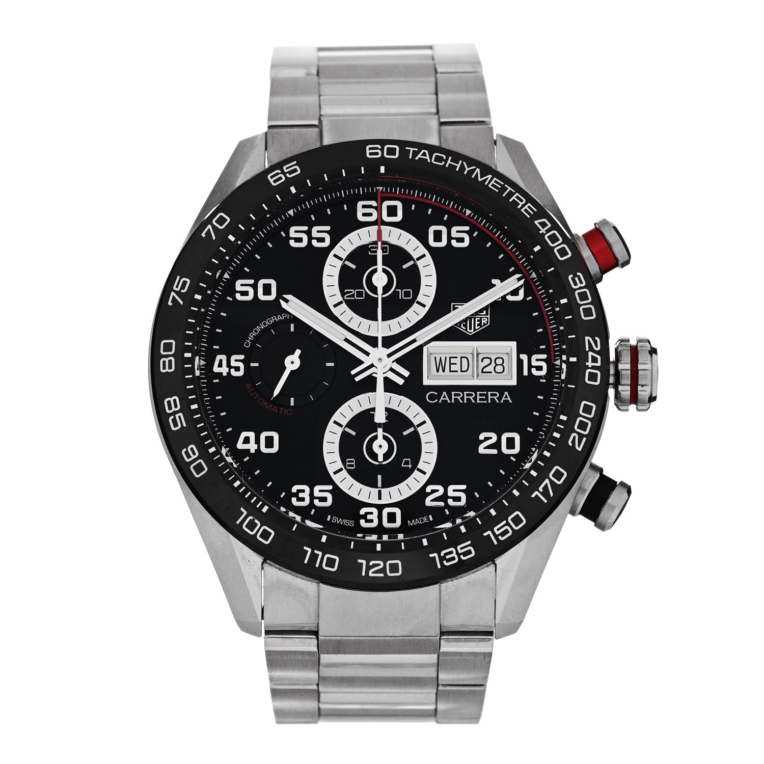 Tag Heuer Stainless Steel 44mm Carrera Chronograph Automatic Watch Black CBN2A1AA 1 of 4