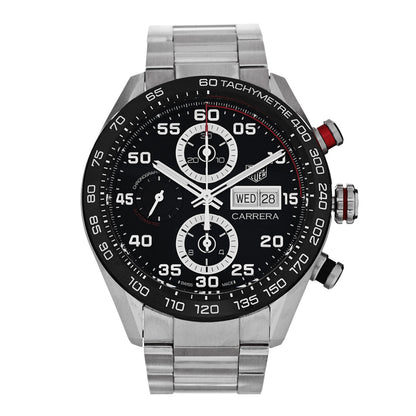 Tag Heuer Stainless Steel 44mm Carrera Chronograph Automatic Watch Black CBN2A1AA 1 of 4
