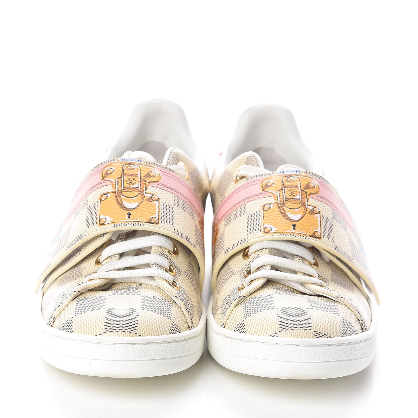 Damier Azur Summer Trunks Frontrow Sneakers 36.5