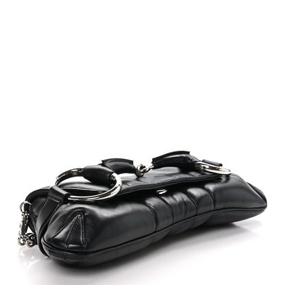 Gucci Nappa Vertical Matelasse Medium Maxi Horsebit Chain Shoulder Bag Black 4 of 10