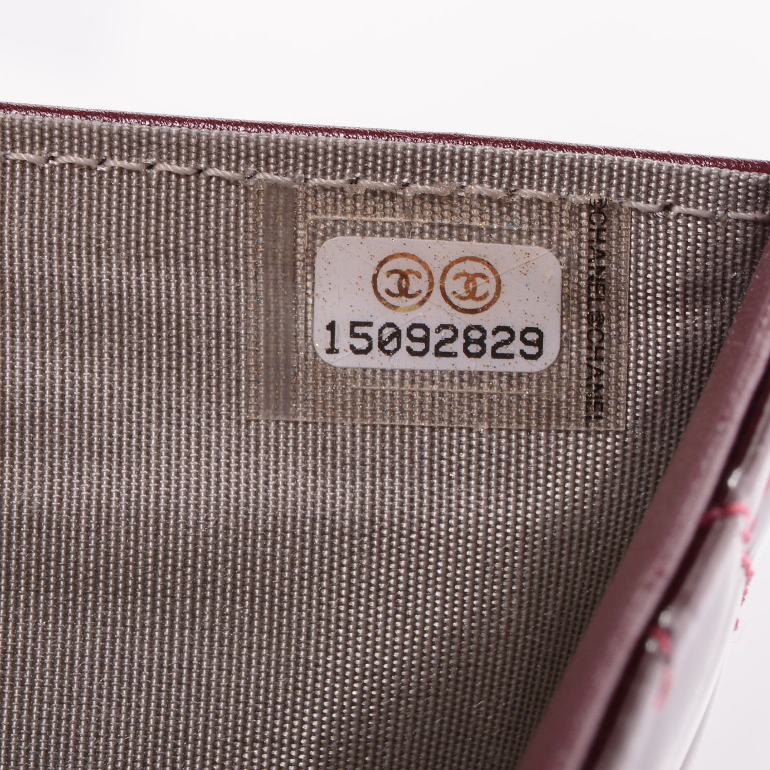 Chanel Patent Quilted Large Flap Wallet Light Burgundy 7 of 7