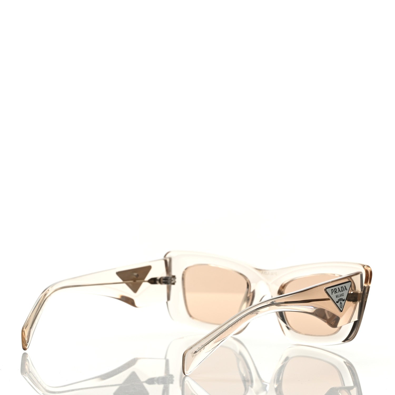 Prada Cat Eye Sunglasses SPR 13Z Transparent Beige 1675006
