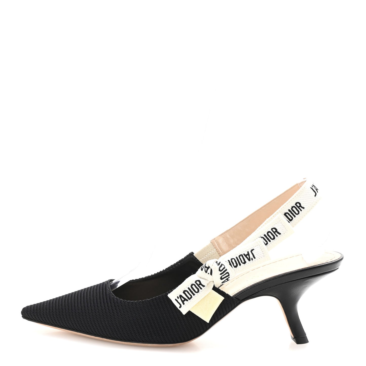 Technical Canvas Ribbon J Adior Slingback 65mm Pumps 40 Black