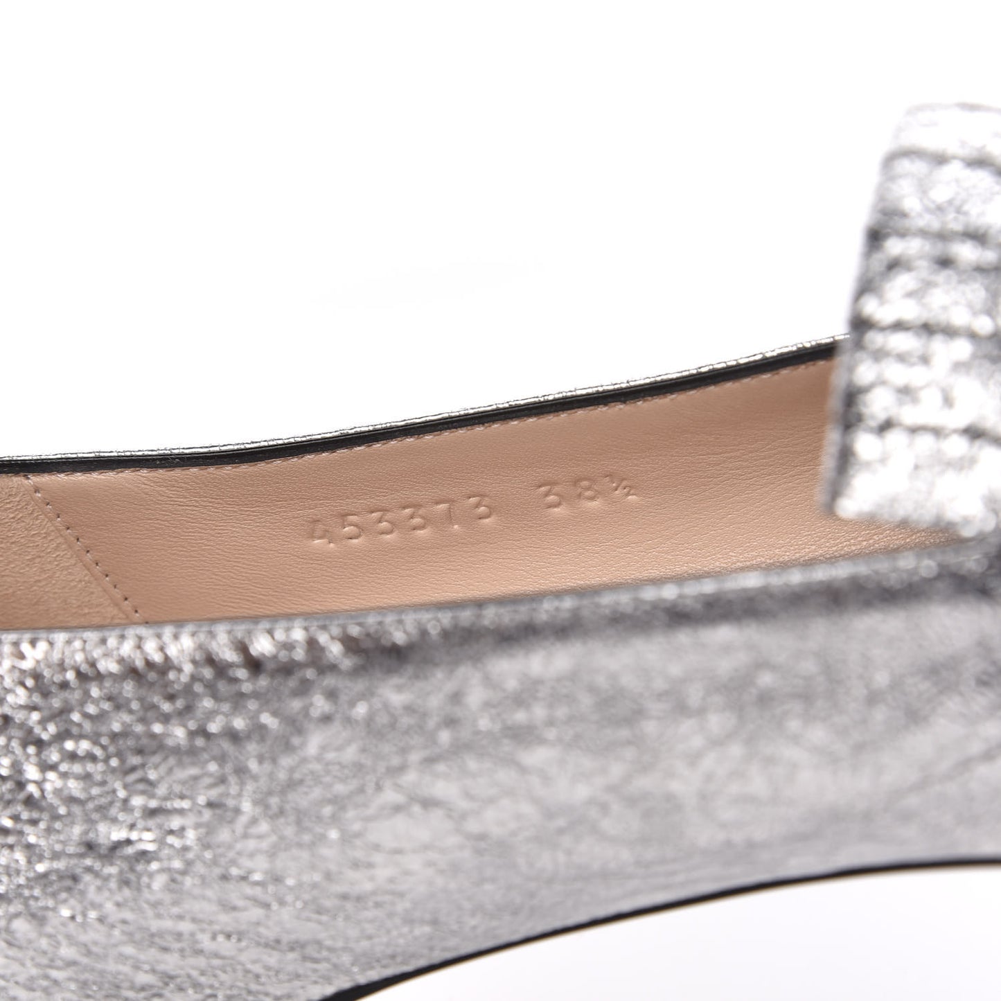 Galassia GG Marmont Fringe Flats 38.5 Argento