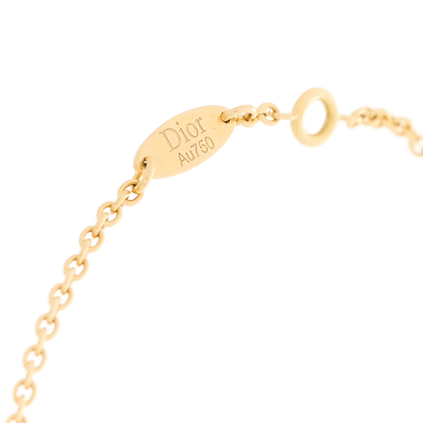 Christian Dior 18K Yellow Gold Diamond Mother of Pearl Rose Des Vents Bracelet 4 of 4