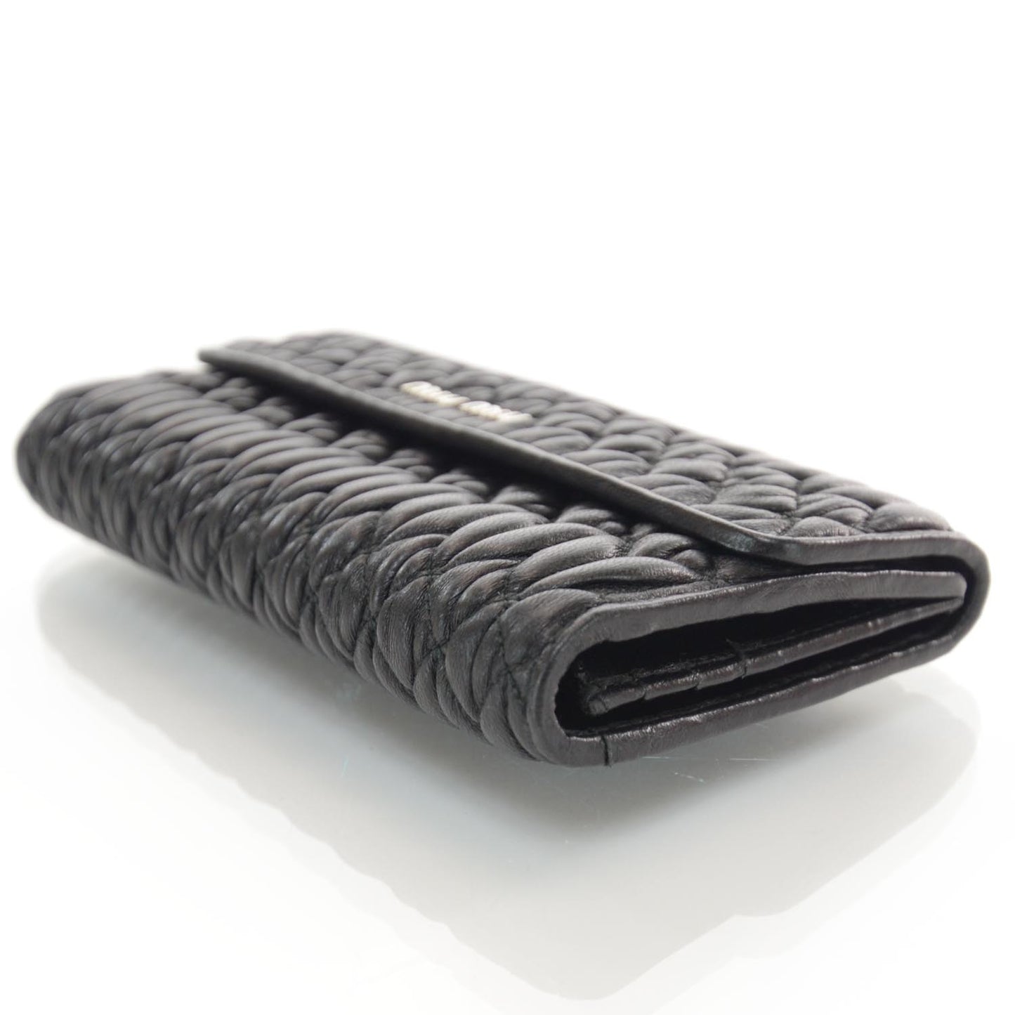 Matelasse Wallet Black