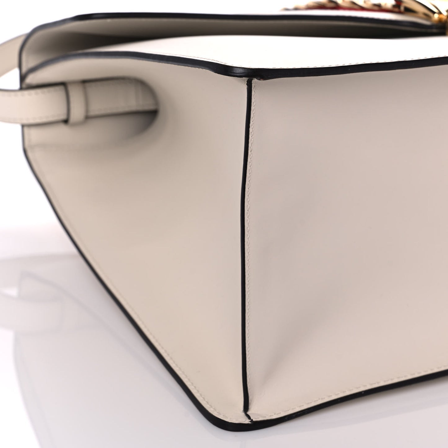 Calfskin Maxi Sylvie Top Handle Bag White