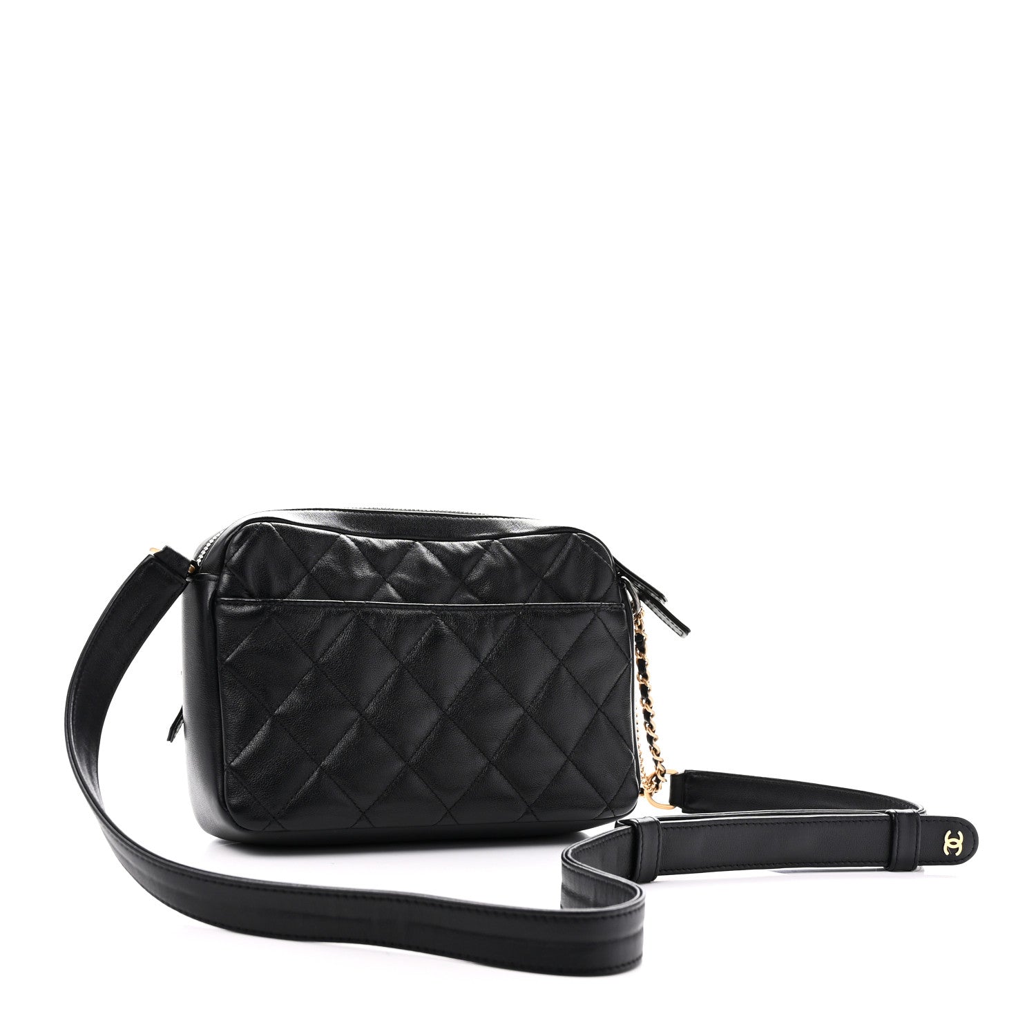 Chanel Calfskin Quilted Small Camera Case Black 3 of 11