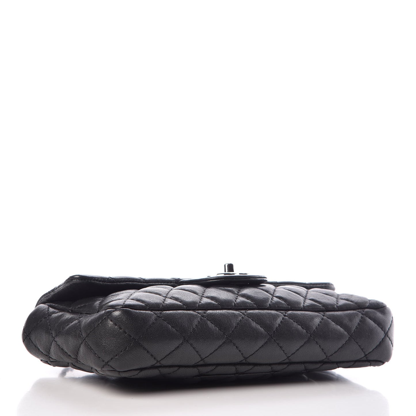 Lambskin Quilted East West Flap Bijoux Chain Black