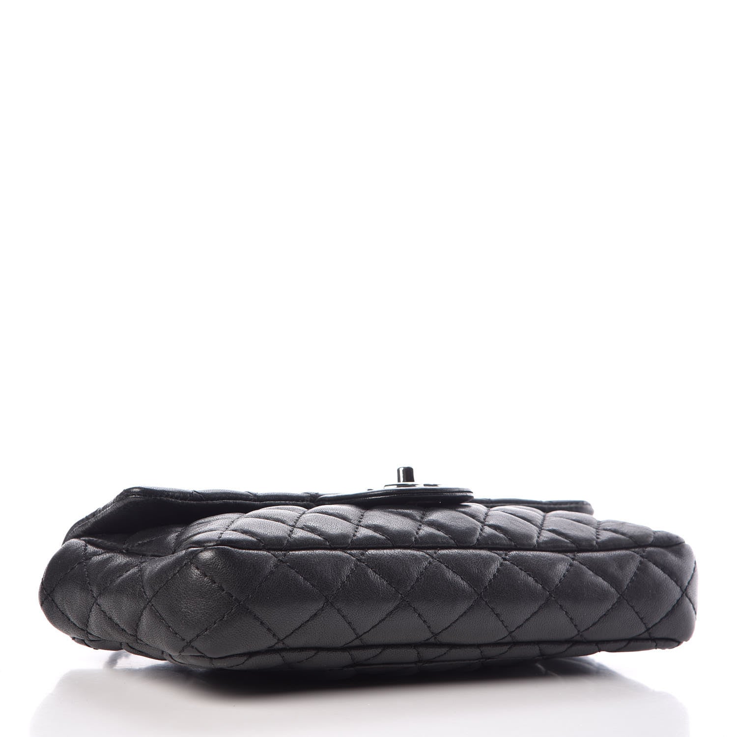 Chanel Lambskin Quilted East West Flap Bijoux Chain Black 5 of 10