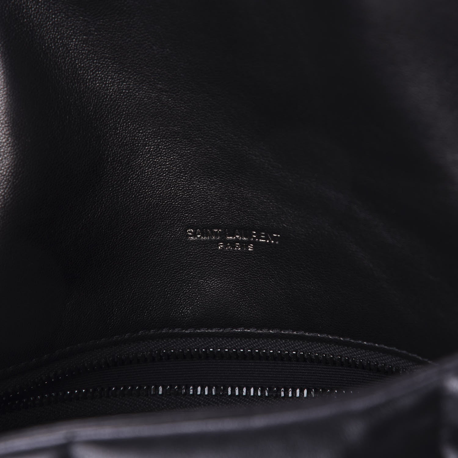 Saint Laurent Lambskin Quilted Small Loulou Puffer Monogram Chain Satchel Black 10 of 12