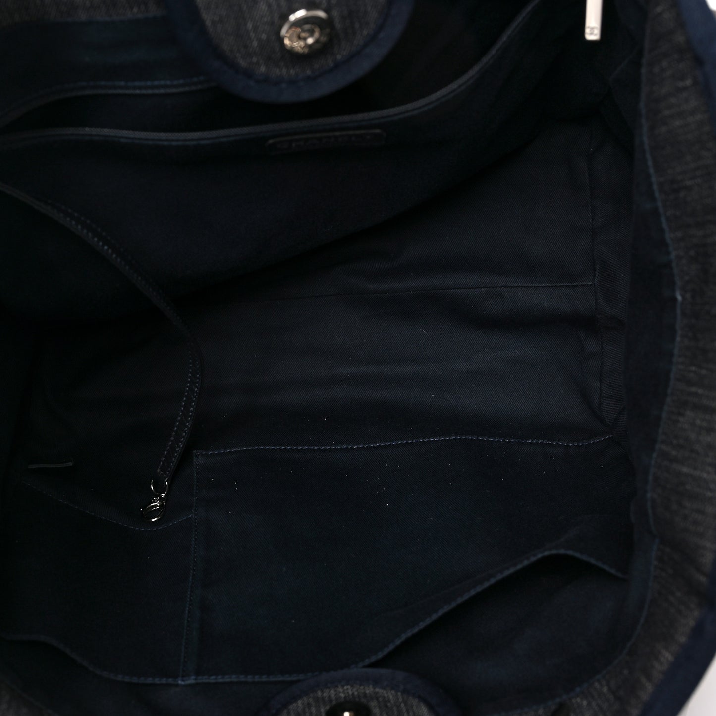Canvas Large Deauville Tote Dark Blue