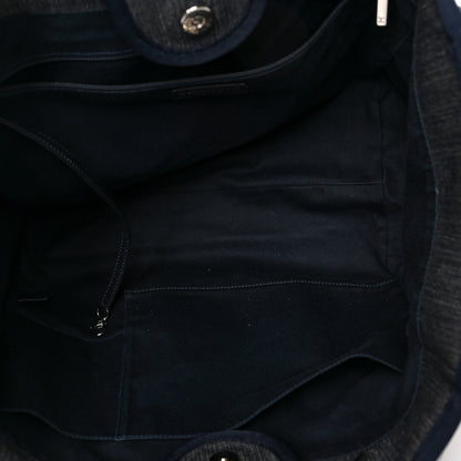 Chanel Canvas Large Deauville Tote Dark Blue 7 of 14