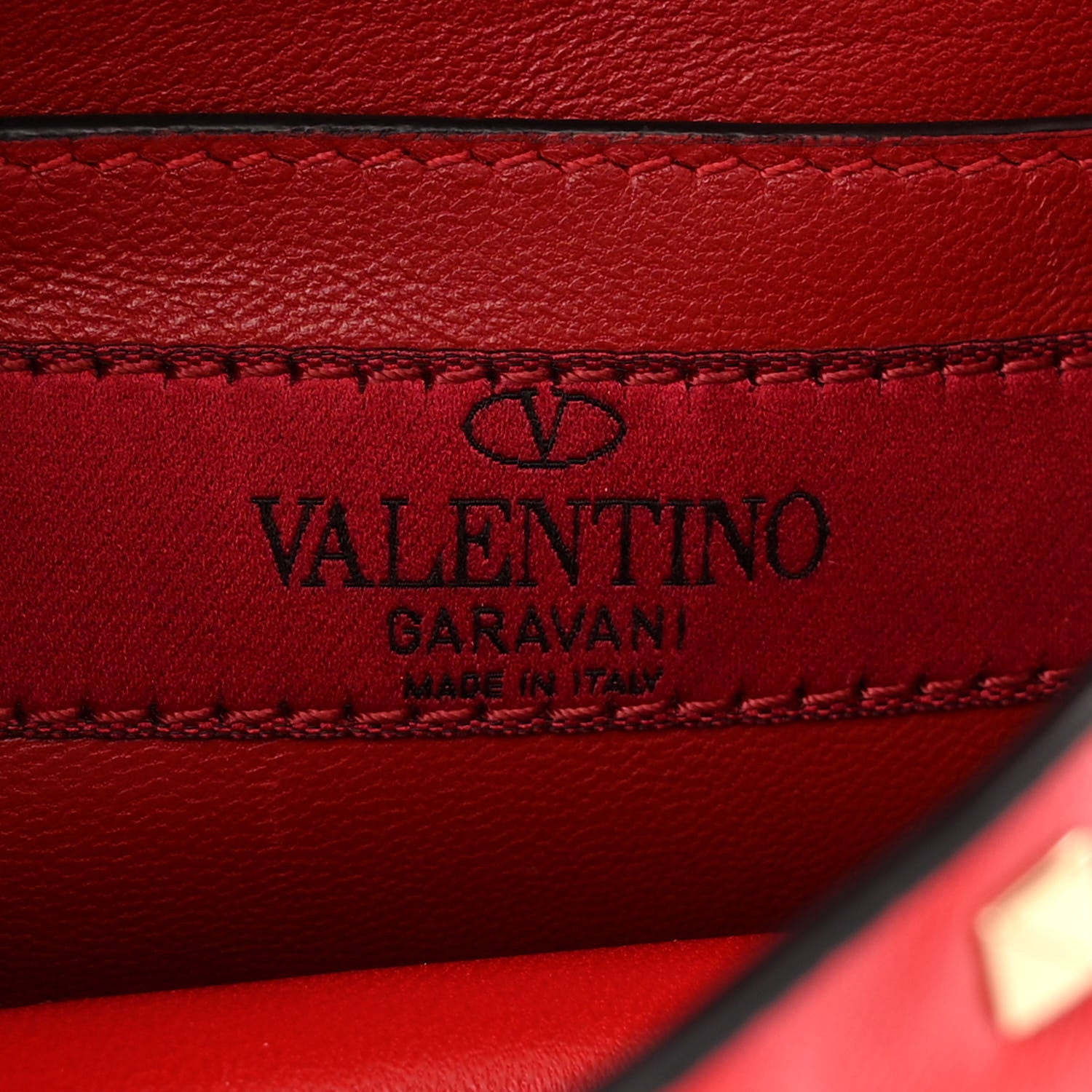 Valentino Garavani Lambskin Micro Rockstud Spike Shoulder Bag Red 6 of 10