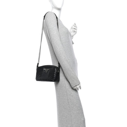 Prada Soft Calfskin Diagramme Camera Bag Black 2 of 12