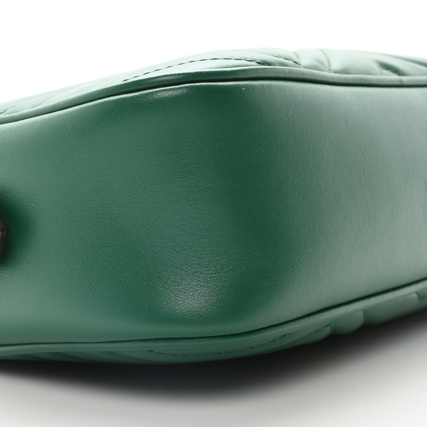 Gucci Calfskin Matelasse Small GG Marmont Chain Shoulder Bag Emerald Green 9 of 10