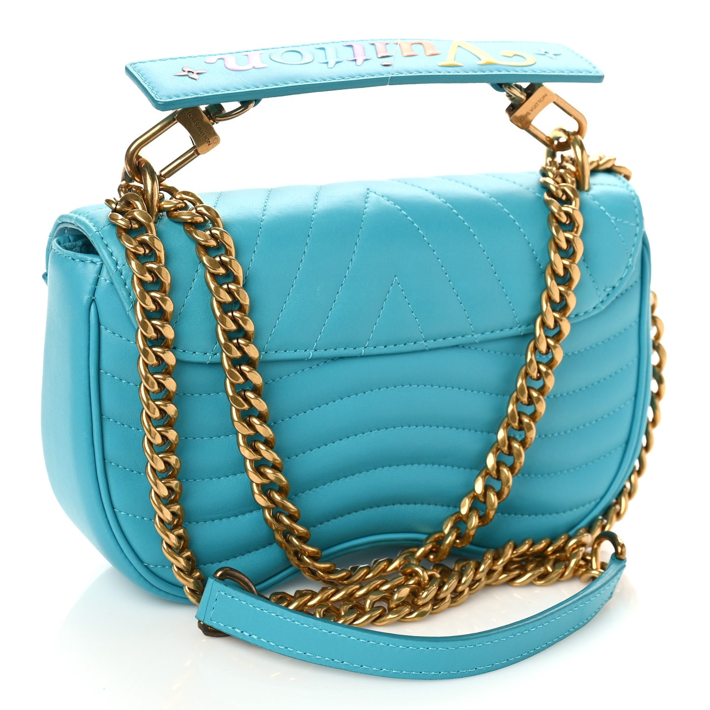 Calfskin New Wave Chain PM Malibu Green