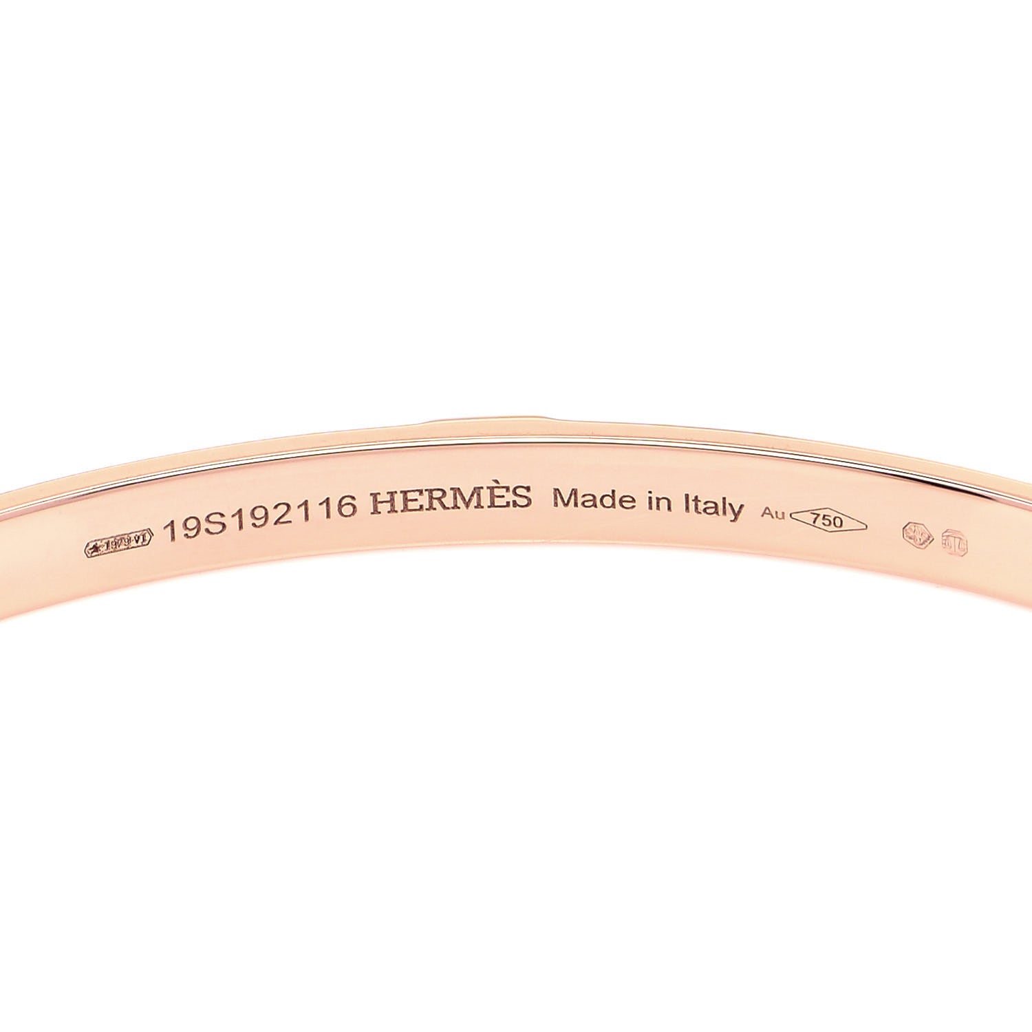 Hermes 18K Rose Gold Mini Clous Bracelet SH 4 of 4