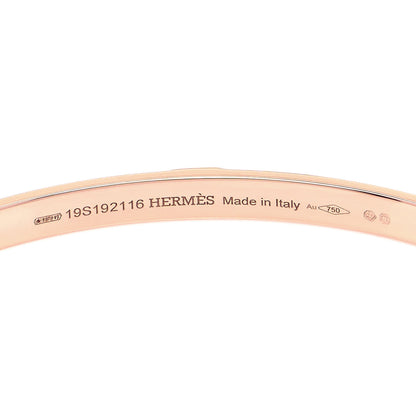 Hermes 18K Rose Gold Mini Clous Bracelet SH 4 of 4