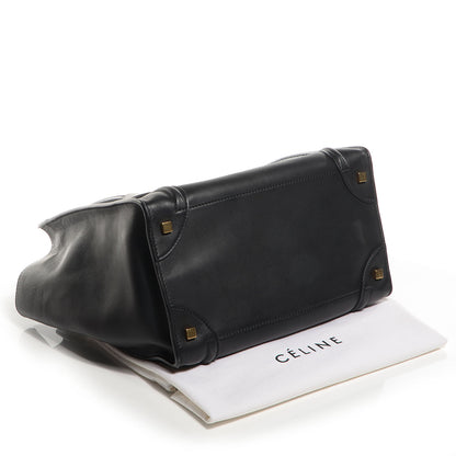 Celine Smooth Calfskin Mini Luggage Black 3 of 8