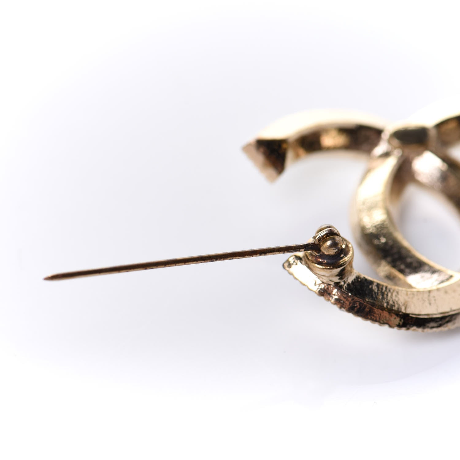 Chanel Baguette Crystal CC Brooch Gold 4 of 6