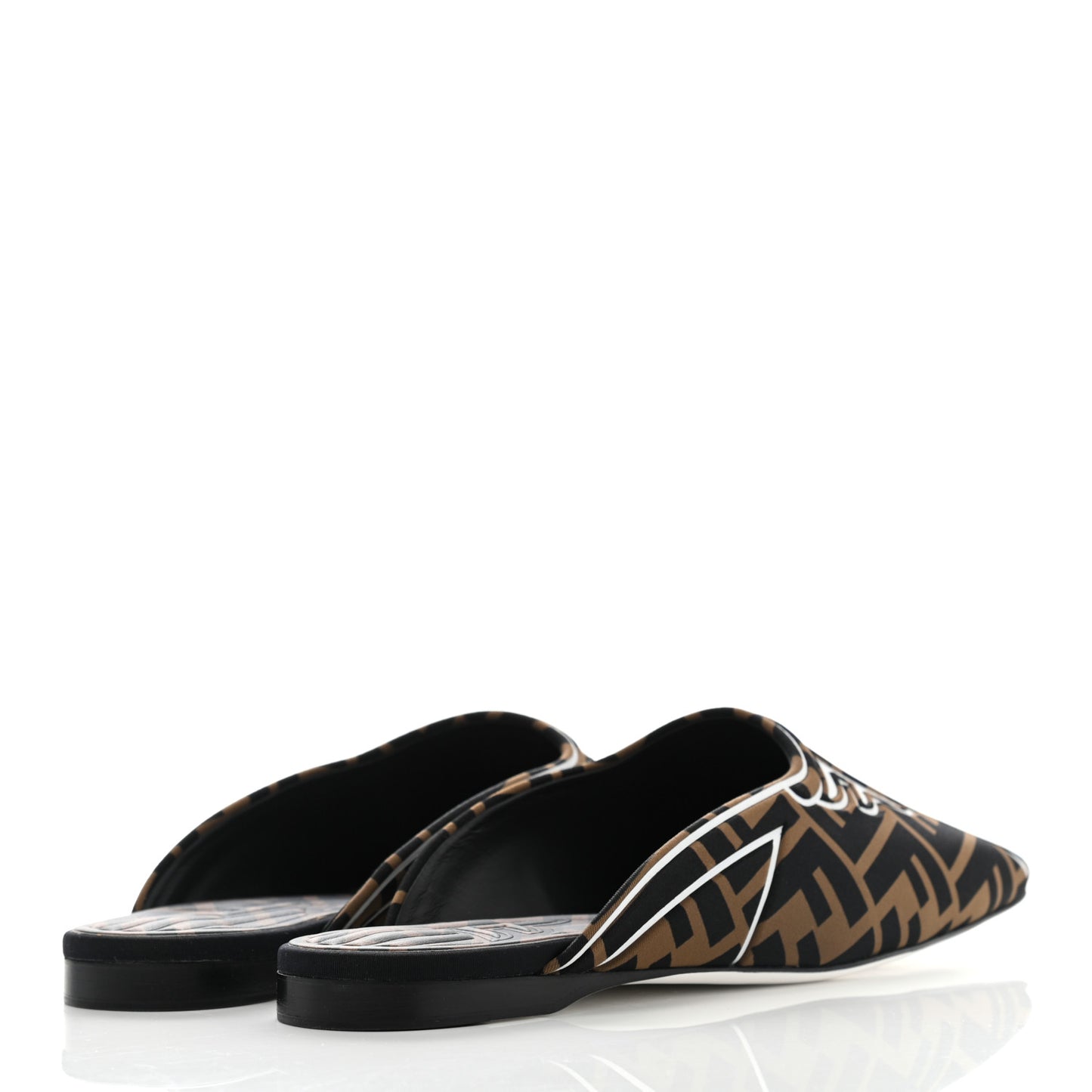 Lycra Film FF FFreedom Flat Mules 36 Tobacco Moro White