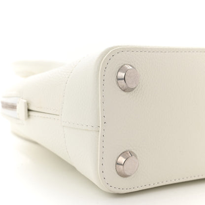 Balenciaga Grained Calfskin XXS Ville Top Handle Bag White Black 10 of 13