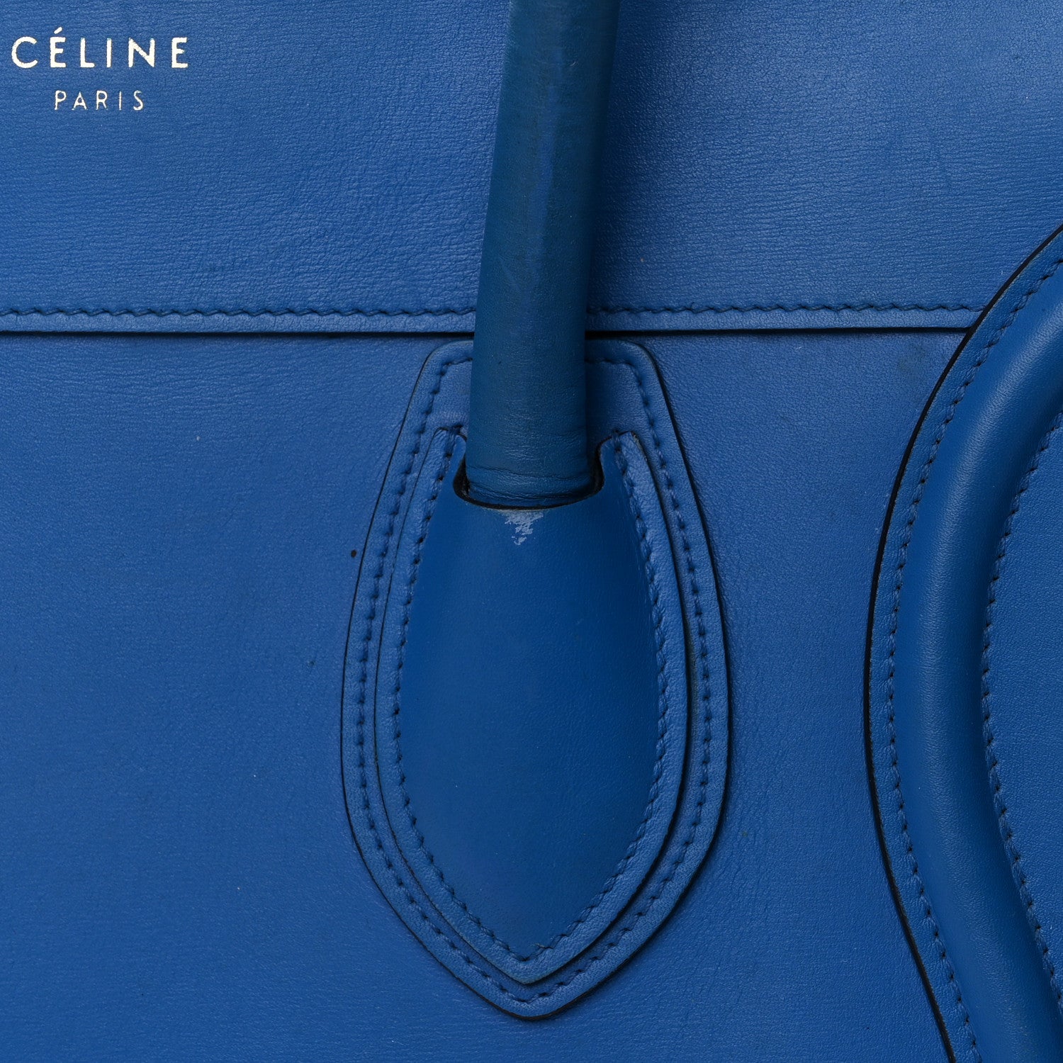 Celine Smooth Calfskin Mini Luggage Royal Blue 9 of 21