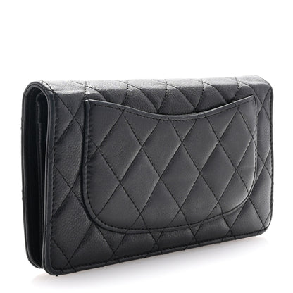 Chanel Caviar Quilted Yen Wallet Black 3 of 9