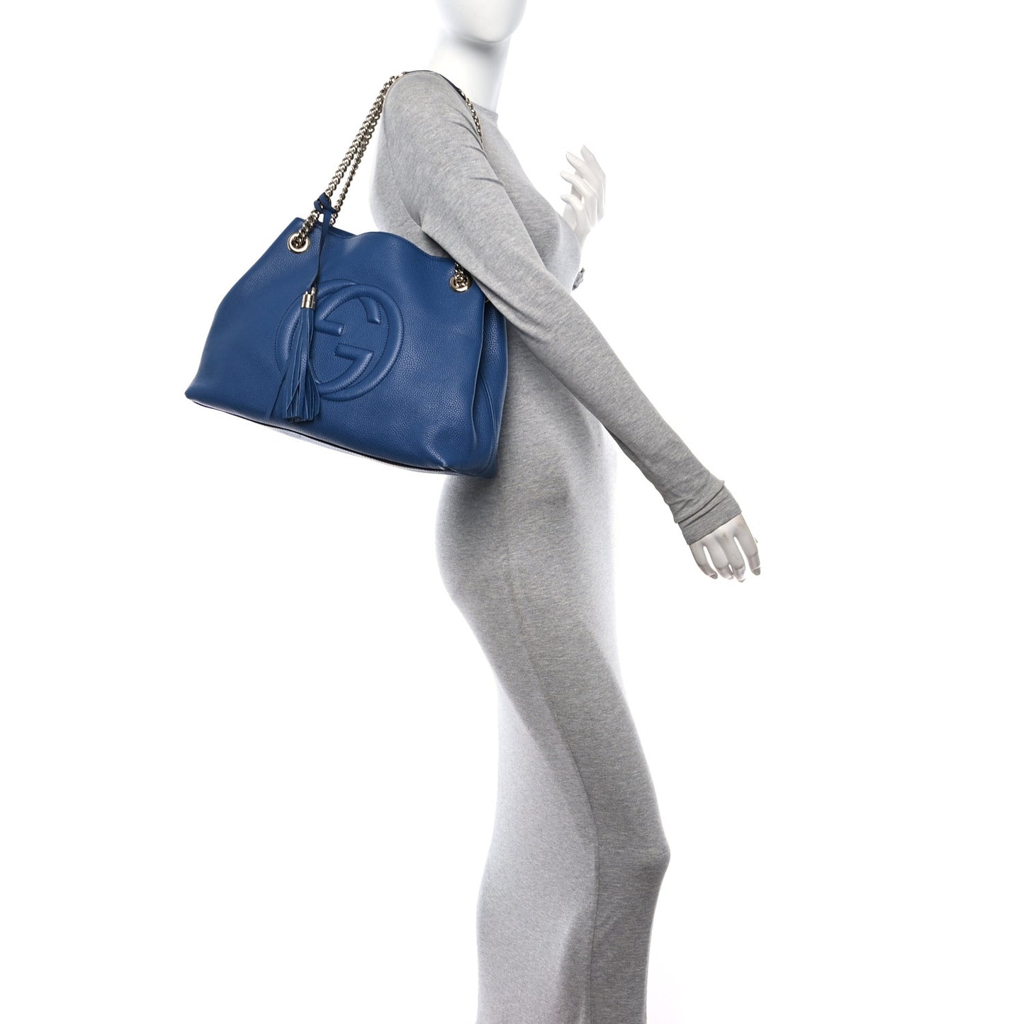 Cellarius Calfskin Medium Soho Chain Shoulder Bag Caspian
