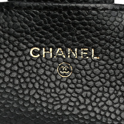 Chanel Caviar Quilted Large Gusset Flap Wallet Black 12 of 14