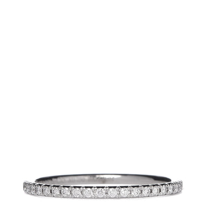 Tiffany 18K White Gold Diamond Metro Band Ring 52 6 1 of 5