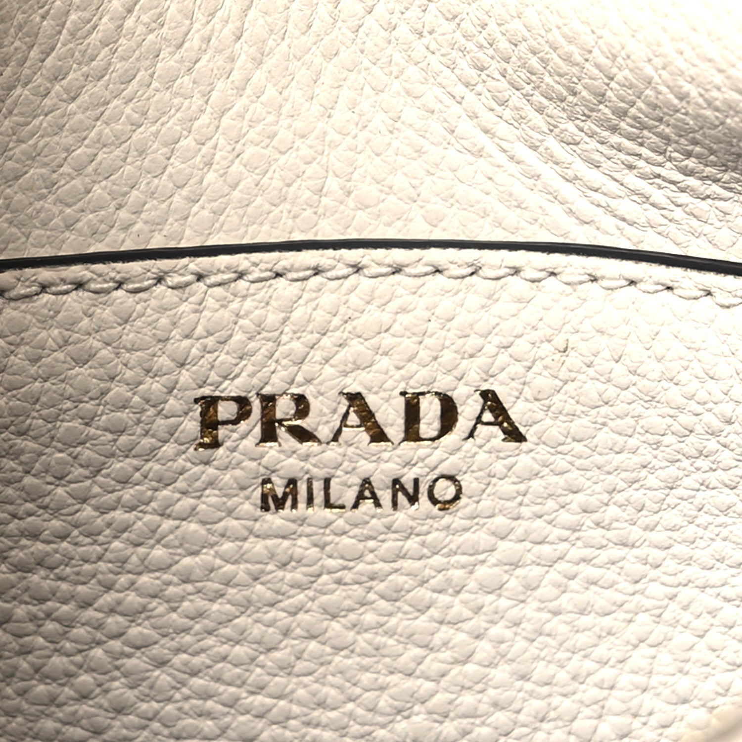 Prada Vitello Daino Zippered Messenger Hobo White 6 of 8