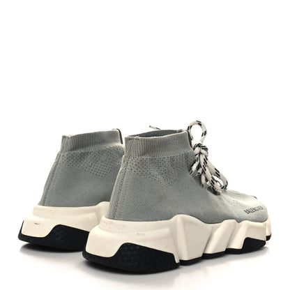 Balenciaga Neoprene Knit Womens Speed Lace Up Sneakers 7 Gris 4 of 8