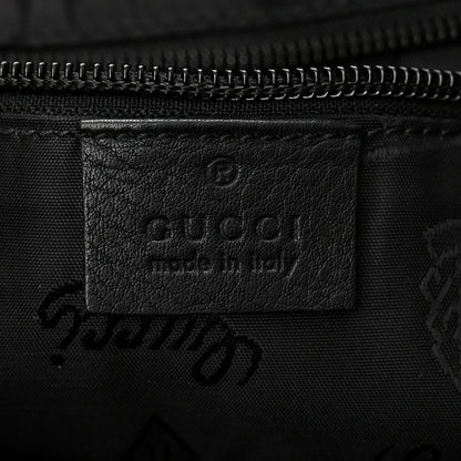 Gucci Guccissima Small Flap Messenger Bag Black 6 of 12