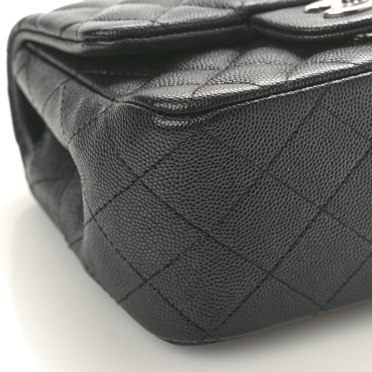 Caviar Quilted Mini Square Flap Black