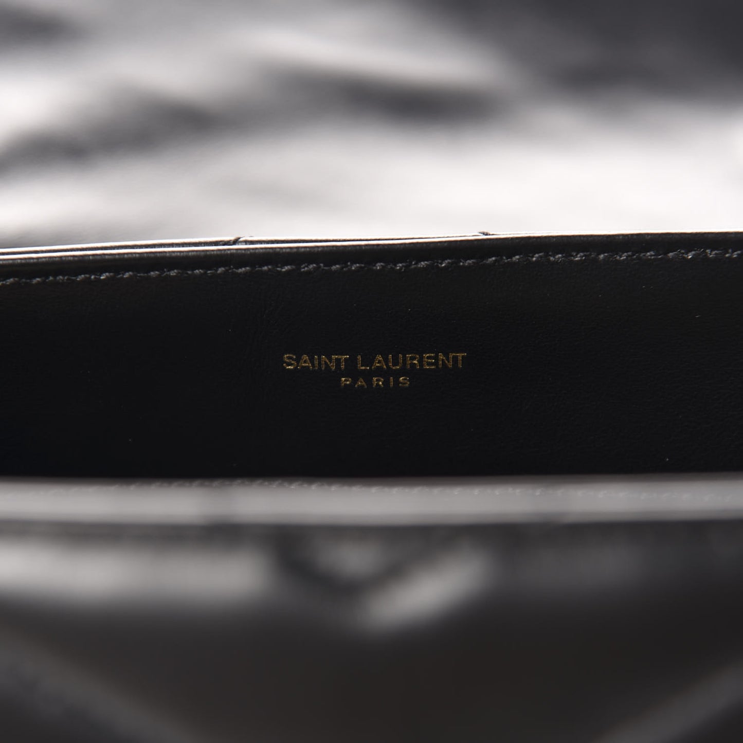 Calfskin Y Quilted Monogram Medium Loulou Chain Satchel Black