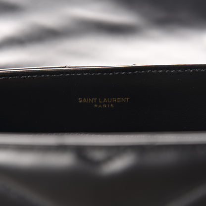 Saint Laurent Calfskin Y Quilted Monogram Medium Loulou Chain Satchel Black 10 of 12