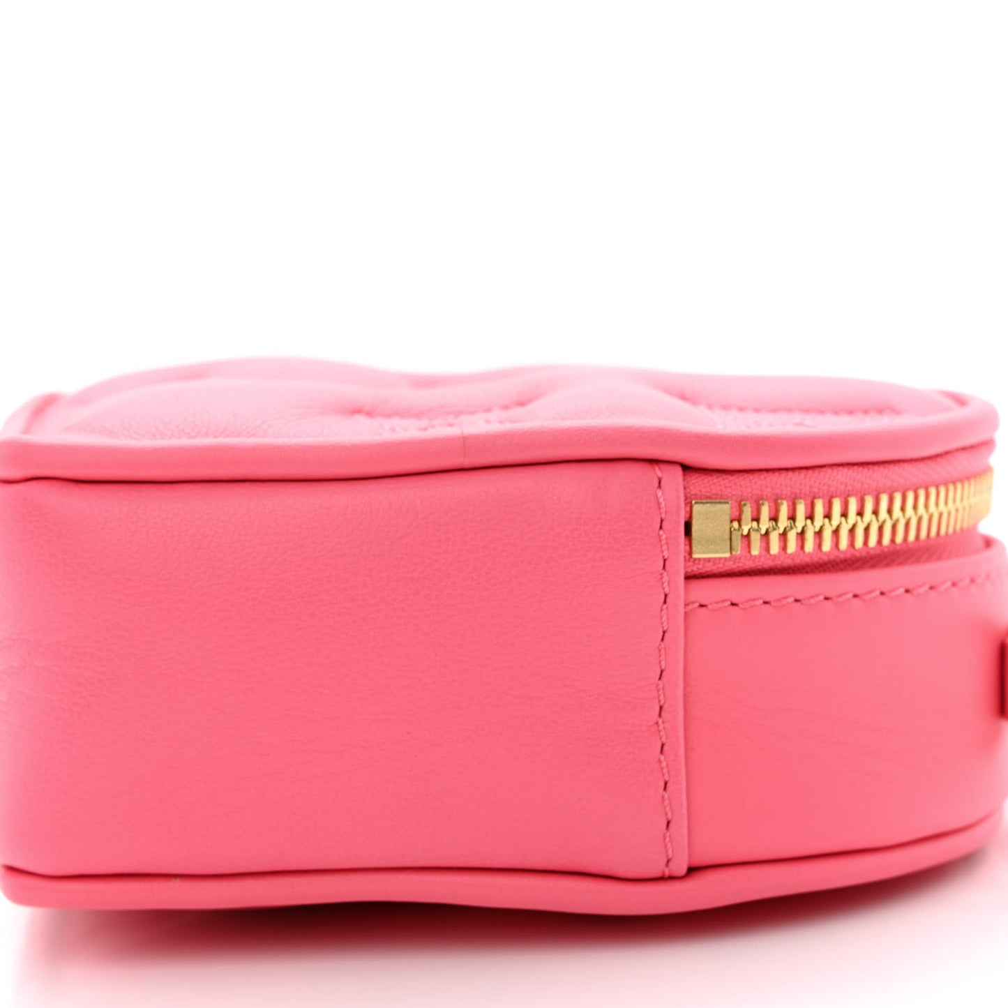 Calfskin Embroidered Monogram Pop My Heart Bag Pouch Dragon Fruit Pink