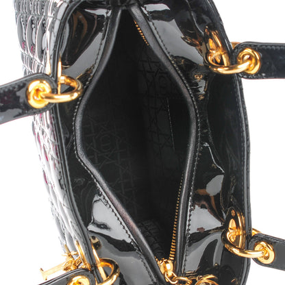 Christian Dior Patent Cannage Medium Lady Dior Black 5 of 10