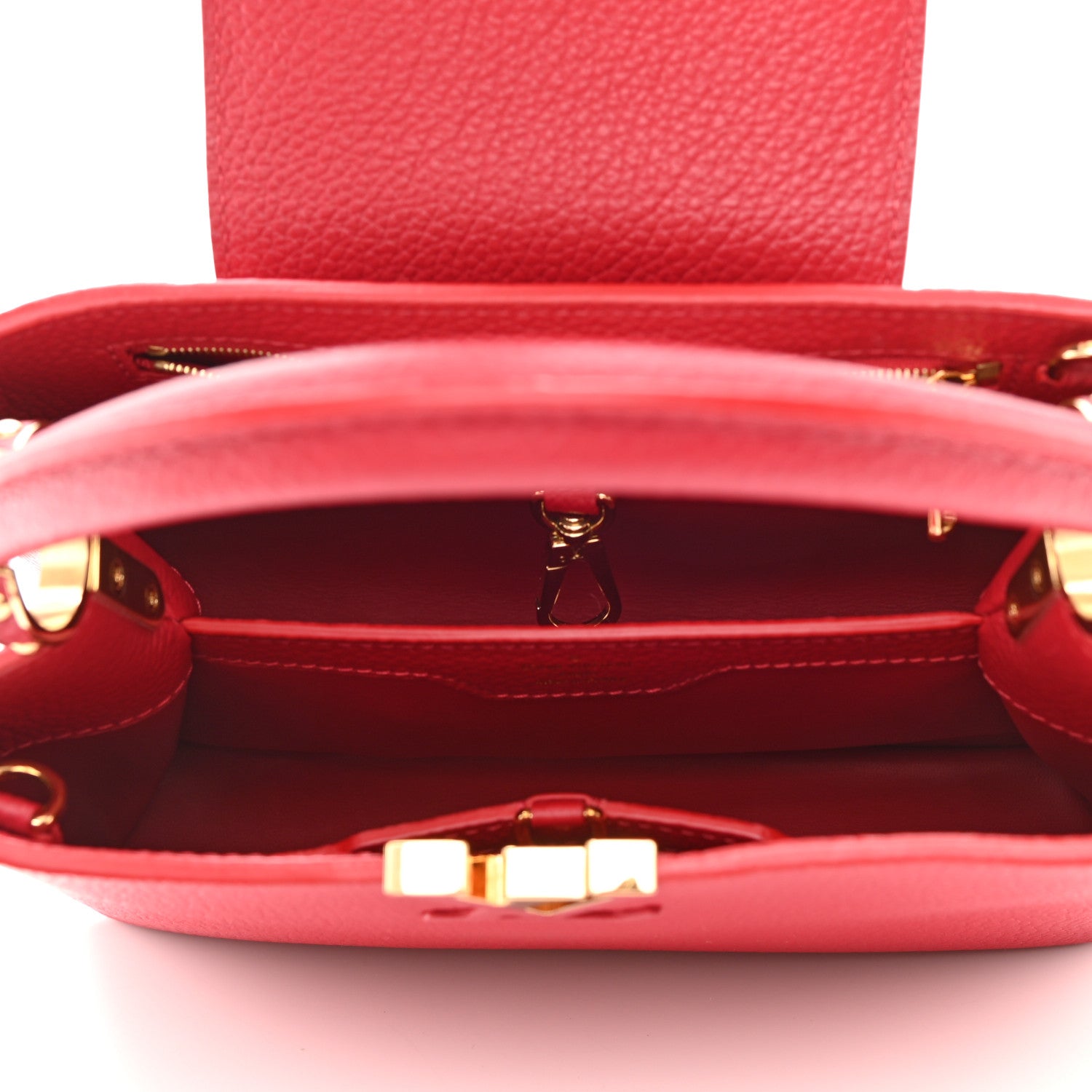 Louis Vuitton Taurillon Capucines BB Scarlet Red 6 of 10