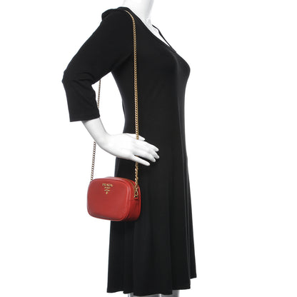 Prada Saffiano Lux Belt Bag Fuoco 2 of 10