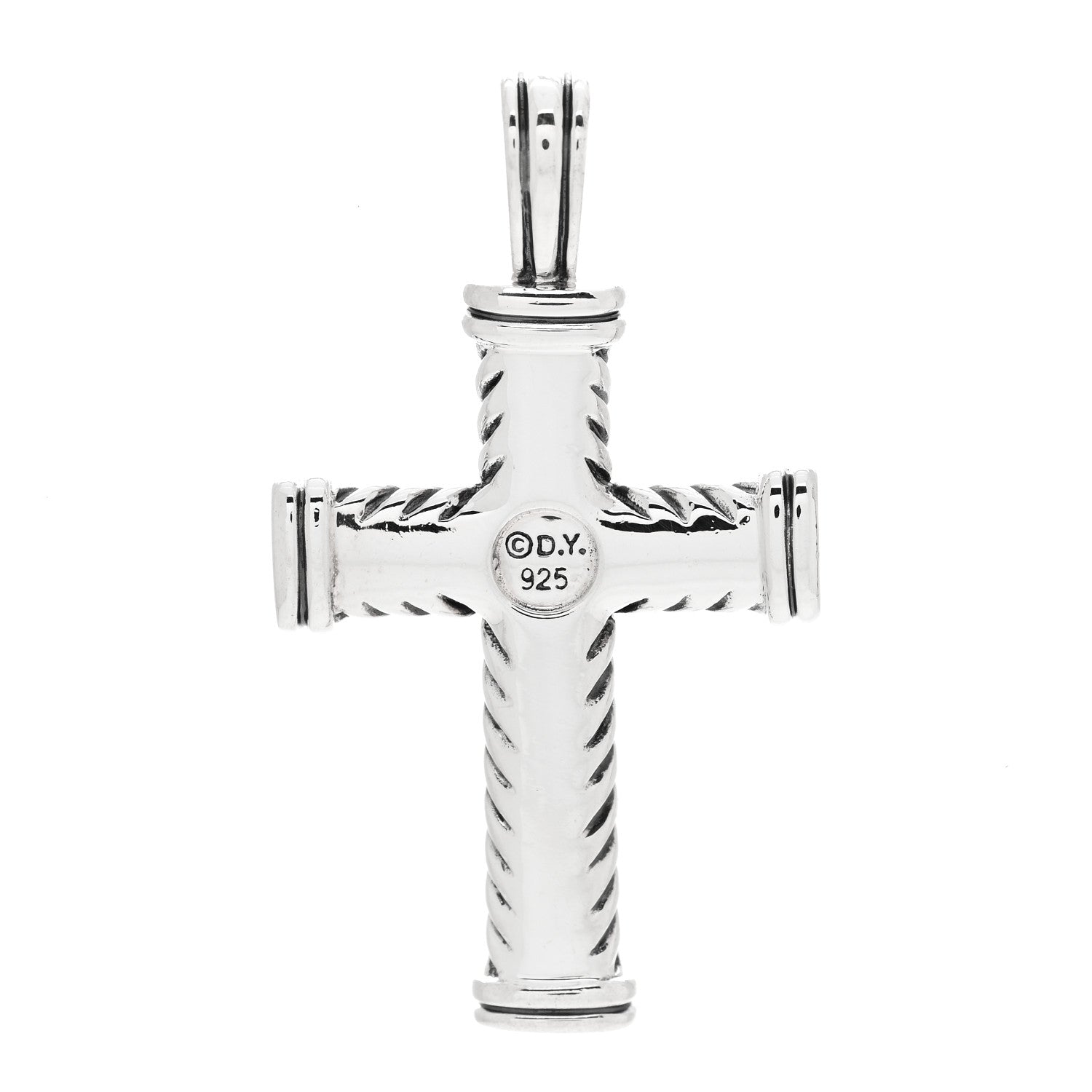 David Yurman Sterling Silver Chevron Cross Pendant 3 of 4
