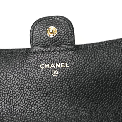 Chanel Caviar Quilted Long Flap Wallet Black 6 of 10